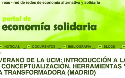 Ecooo participa en el Curso de Verano "Introducción a la Economía Solidaria" de la UCM