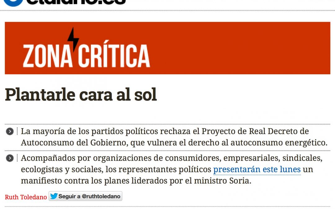 "Plantarle cara al sol", por Ruth Toledano en Eldiario.es