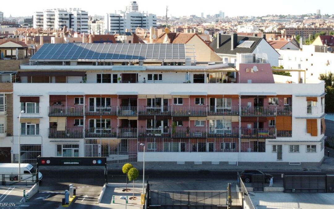 Instalación de autoconsumo en el cohousing de Entrepatios, la primera cooperativa de derecho de uso en Madrid