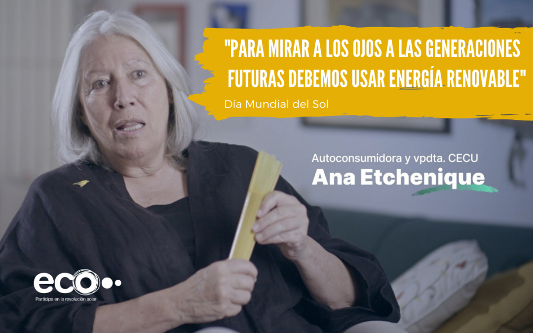 Ana Etchenique: "Para mirar a los ojos a generaciones futuras debemos usar renovables"