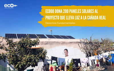 Ecooo dona 200 paneles solares al proyecto que lleva luz a la Cañada Real