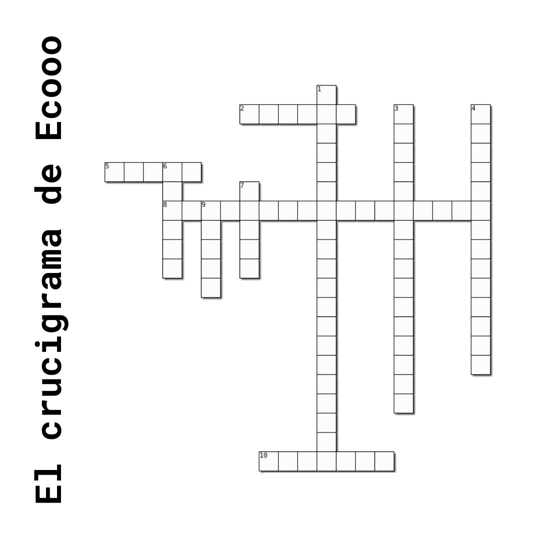 Crucigrama de ecooo