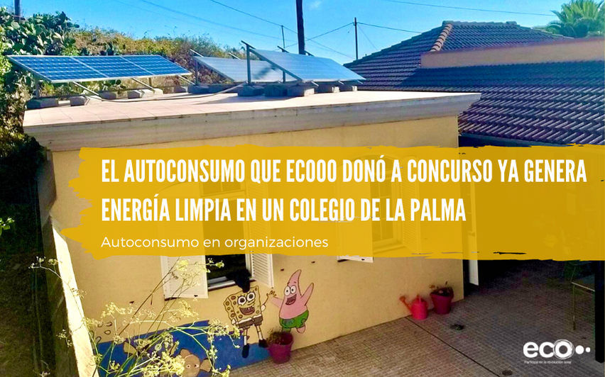 El autoconsumo que Ecooo donó a concurso ya genera energía limpia en un colegio de La Palma