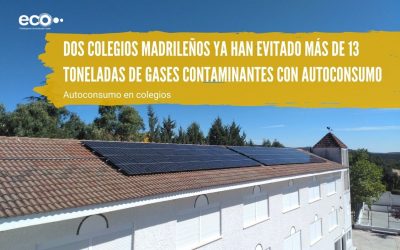 Autoconsumo fotovoltaico en colegios: Peñascales y Vedruna ya han evitado 13 toneladas de gases contaminantes