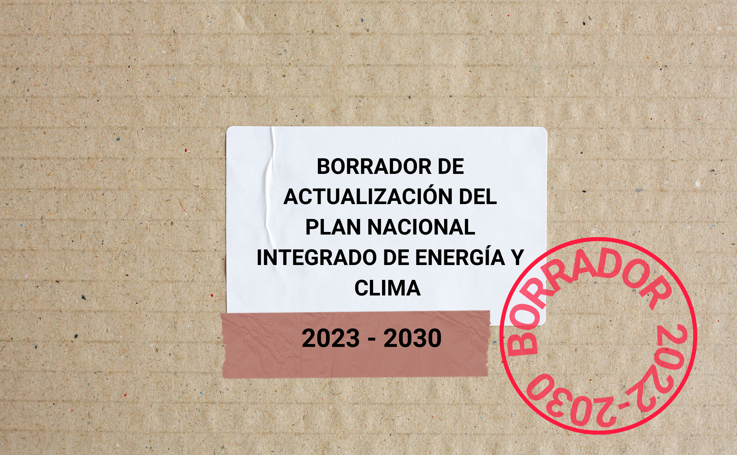 BORRADOR plan miteco 2023 -2030